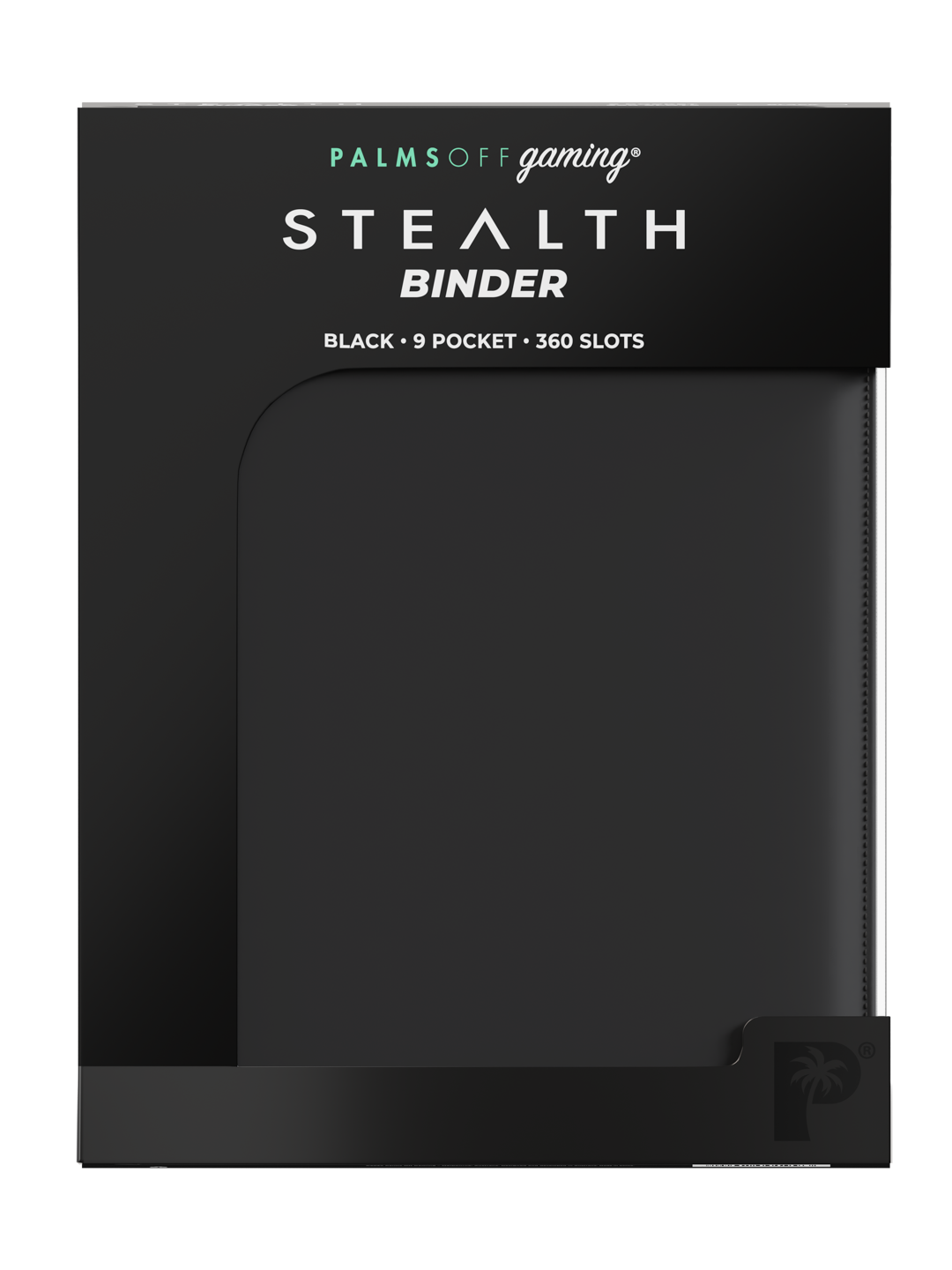 Palms Off Gaming STEALTH 9 Pocket Zip Trading Card Binder - BLACK