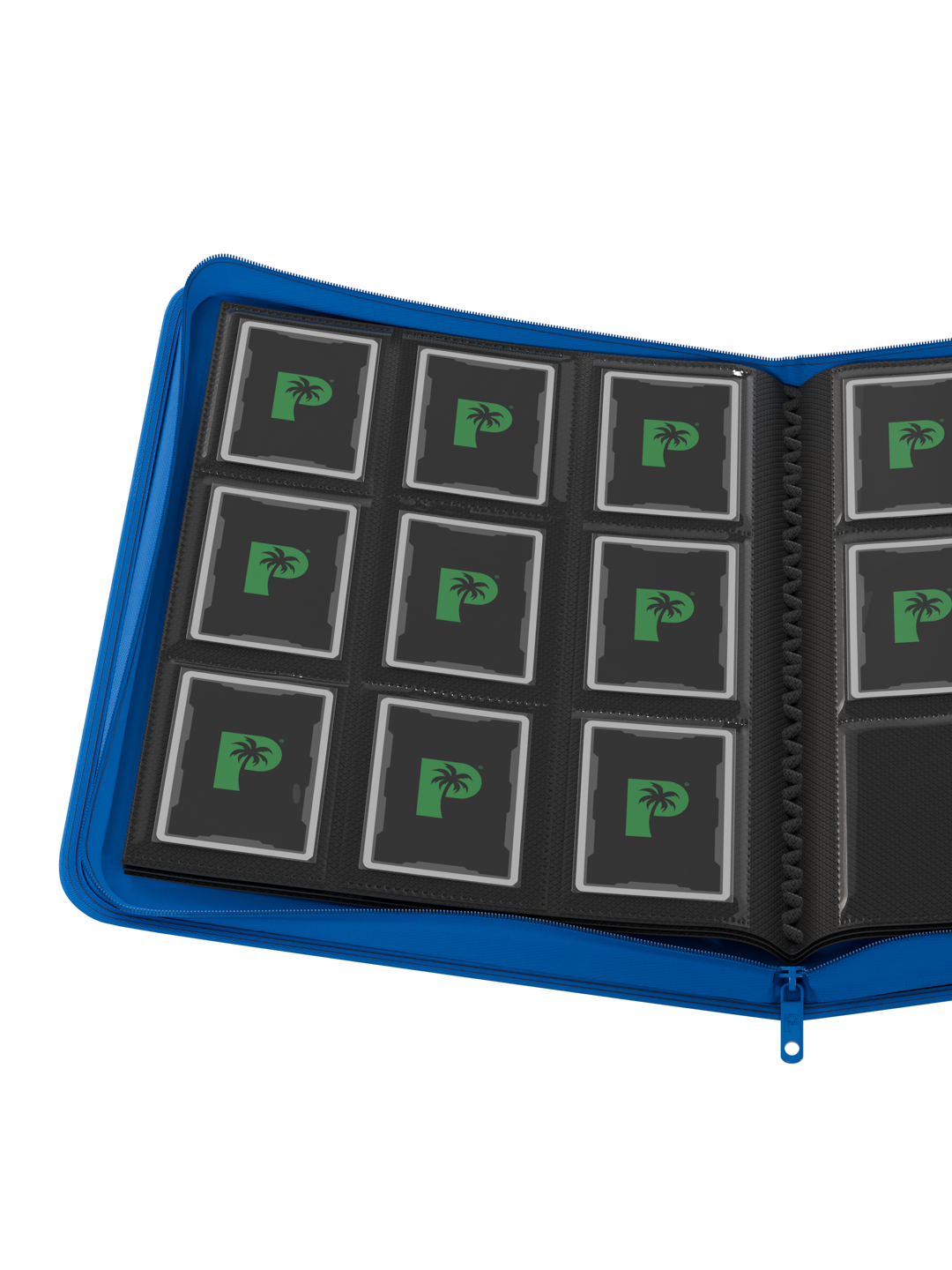 Palms Off Gaming STEALTH 9 Pocket Zip Trading Card Binder - BLUE