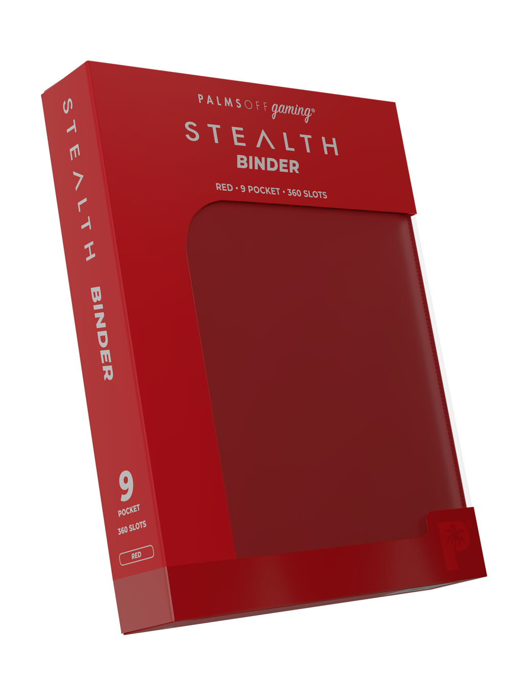 Palms Off Gaming STEALTH 9 Pocket Zip Trading Card Binder - RED