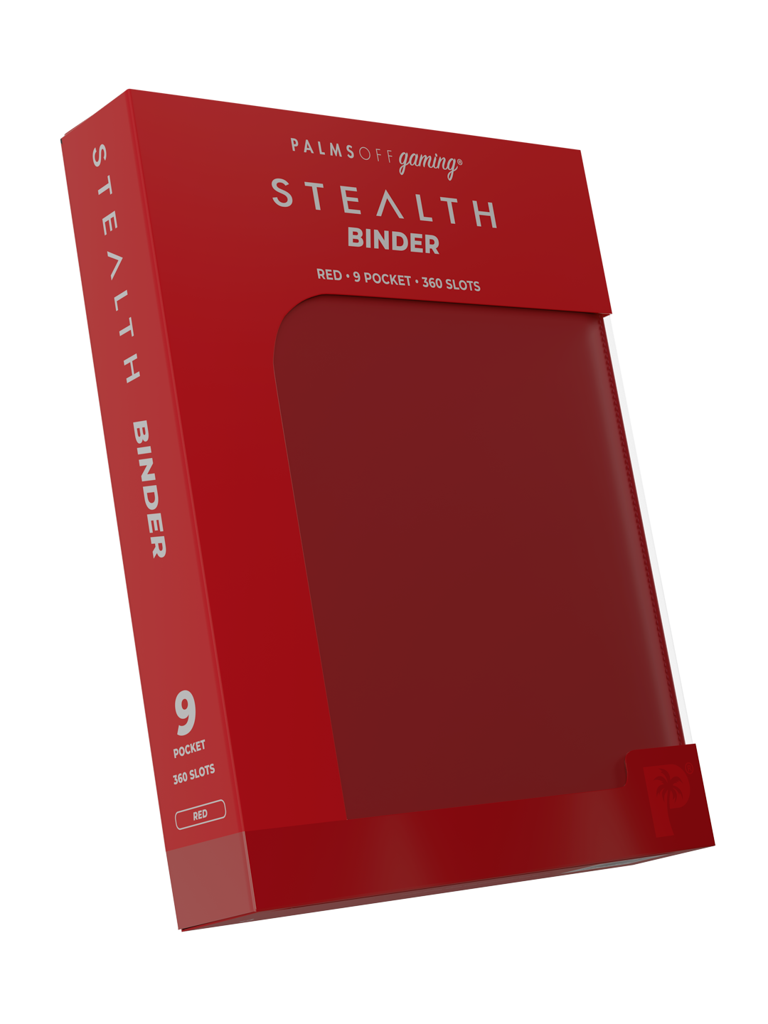 Palms Off Gaming STEALTH 9 Pocket Zip Trading Card Binder - RED