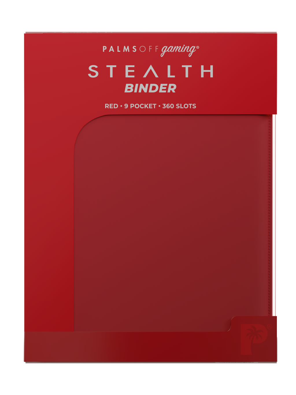 Palms Off Gaming STEALTH 9 Pocket Zip Trading Card Binder - RED