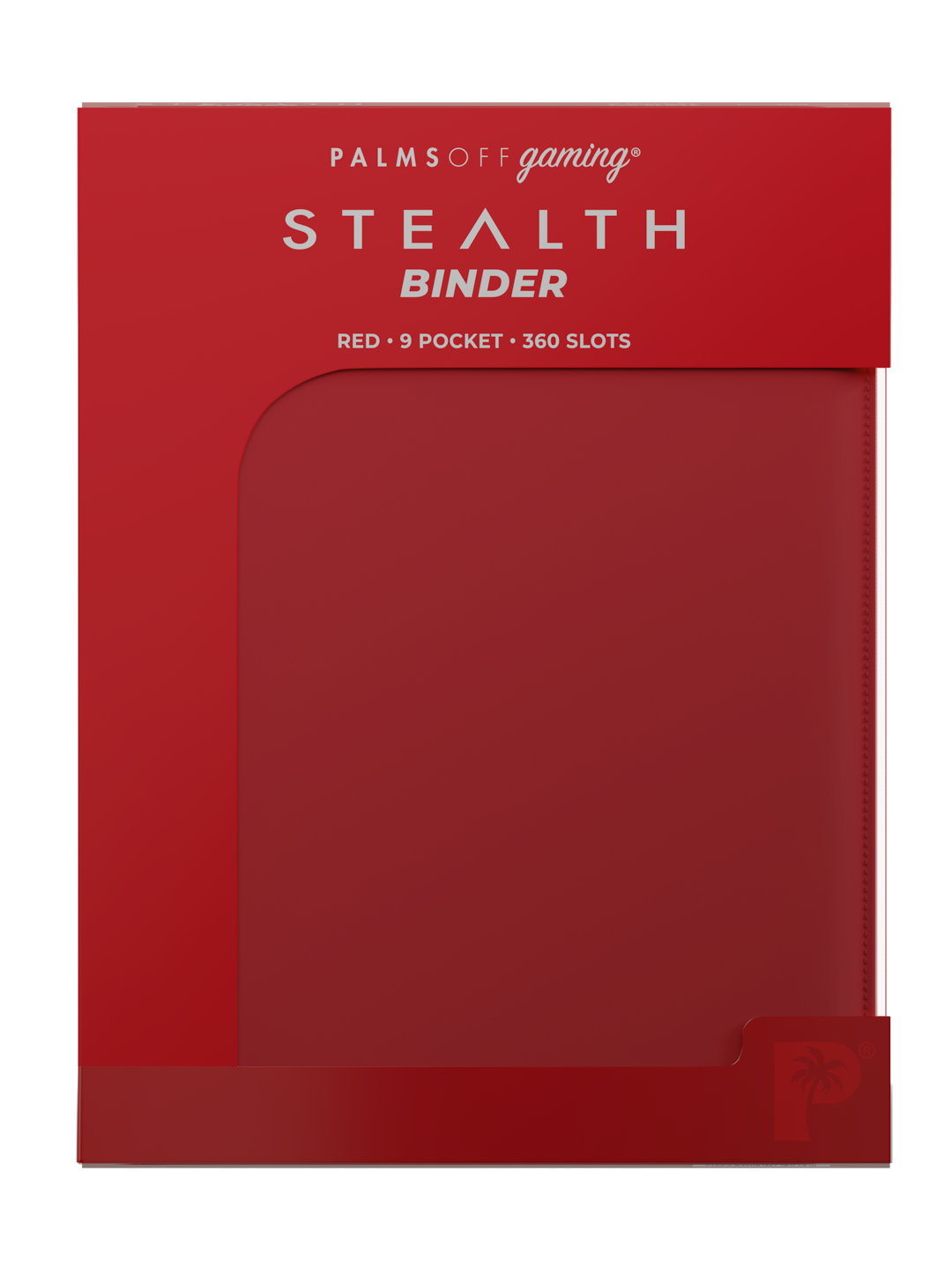 Palms Off Gaming STEALTH 9 Pocket Zip Trading Card Binder - RED