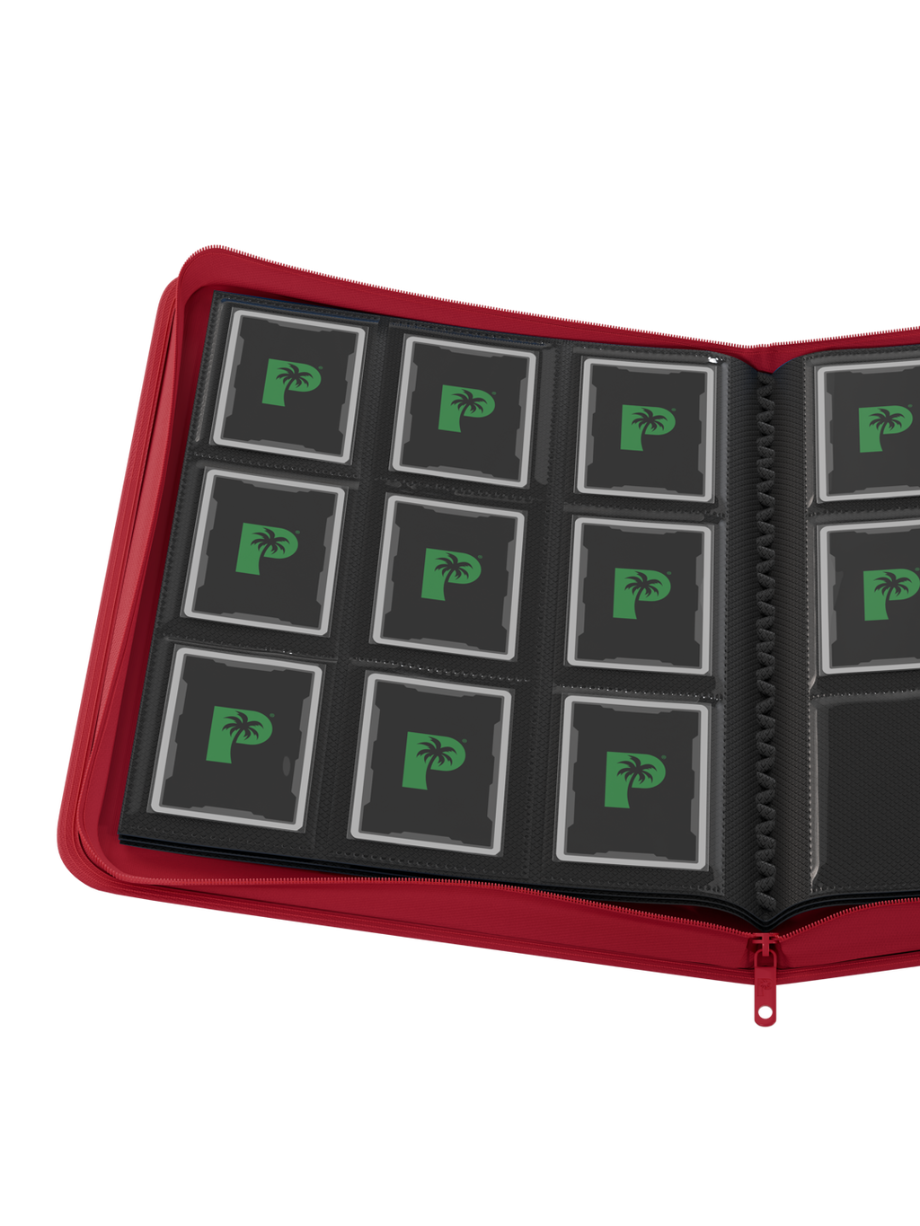 Palms Off Gaming STEALTH 9 Pocket Zip Trading Card Binder - RED