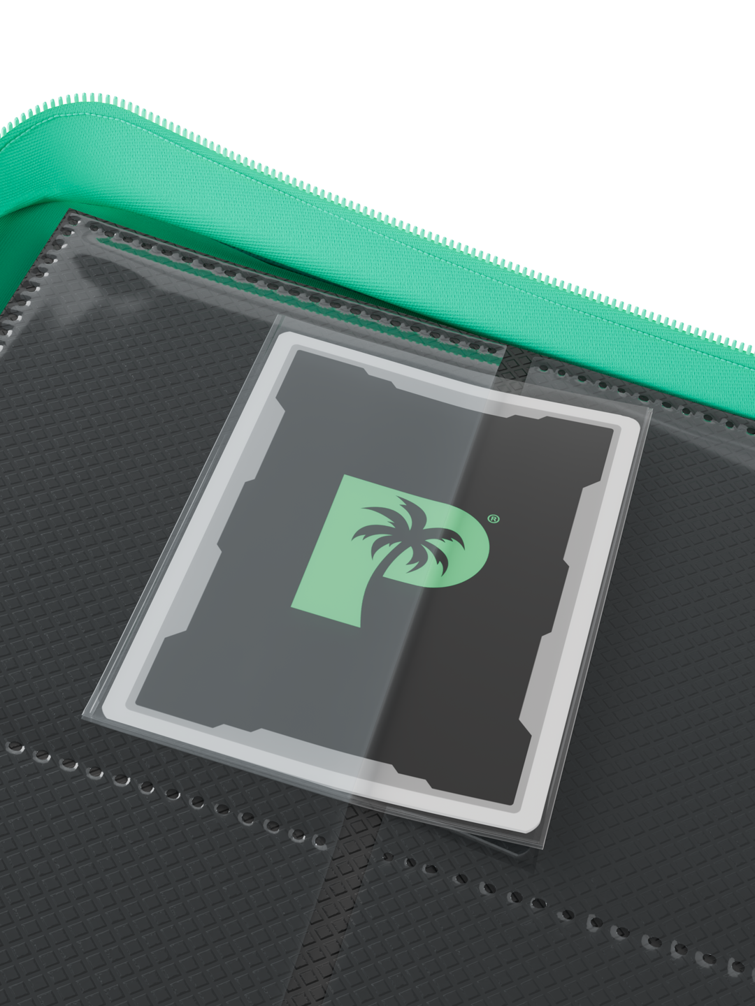 Palms Off Gaming STEALTH 9 Pocket Zip Trading Card Binder - TURQUOISE