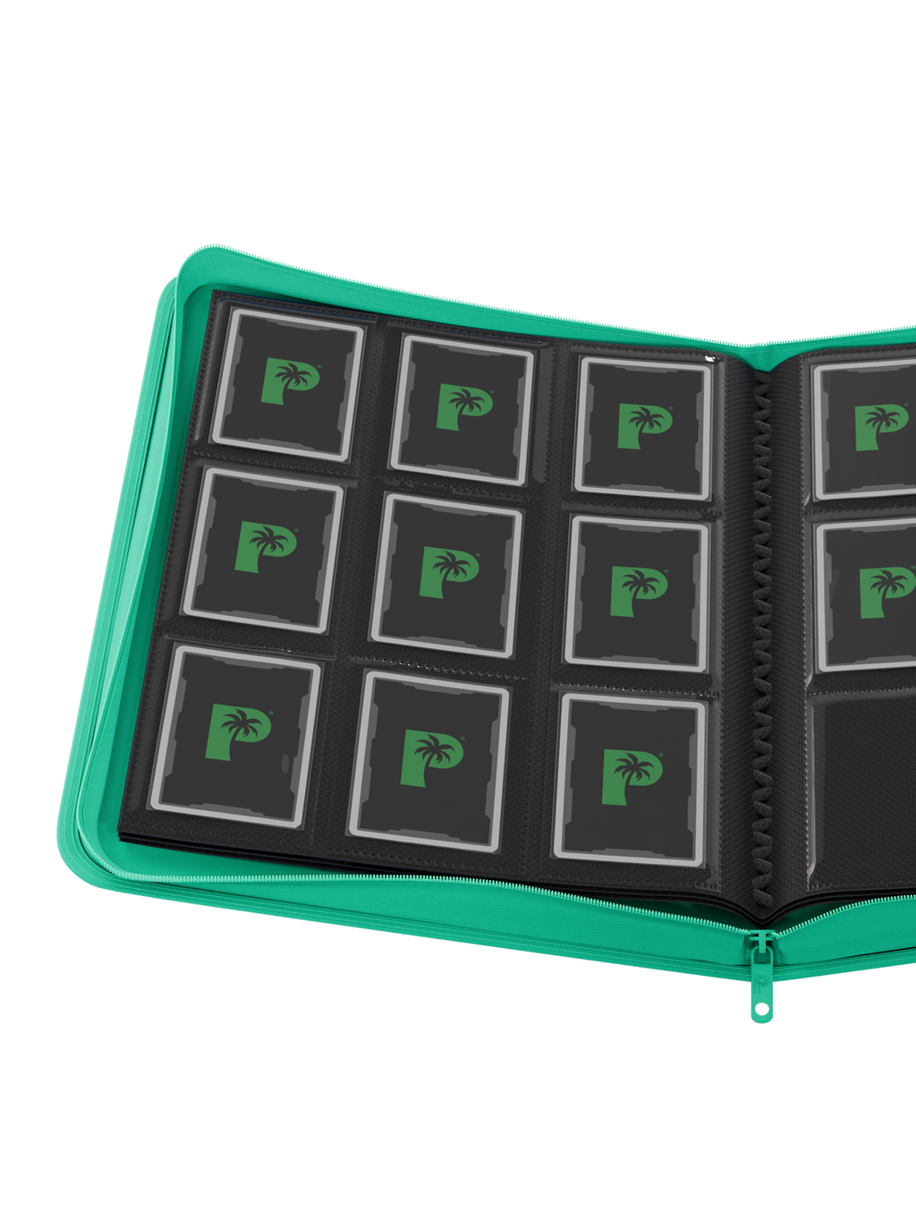 Palms Off Gaming STEALTH 9 Pocket Zip Trading Card Binder - TURQUOISE