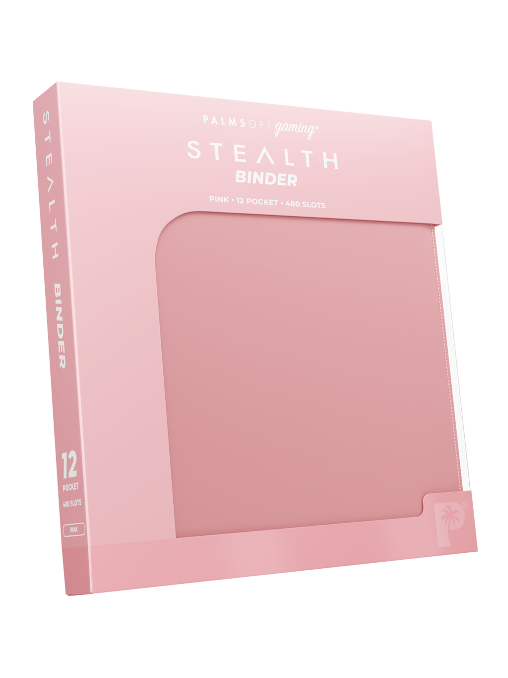 Palms Off Gaming STEALTH 12 Pocket Zip Trading Card Binder - PINK