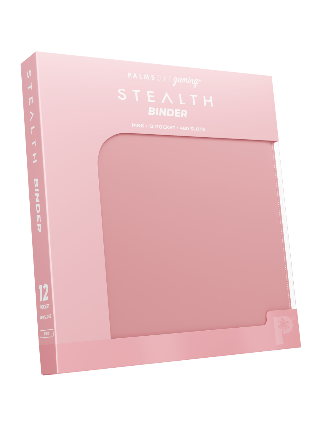 Palms Off Gaming STEALTH 12 Pocket Zip Trading Card Binder - PINK