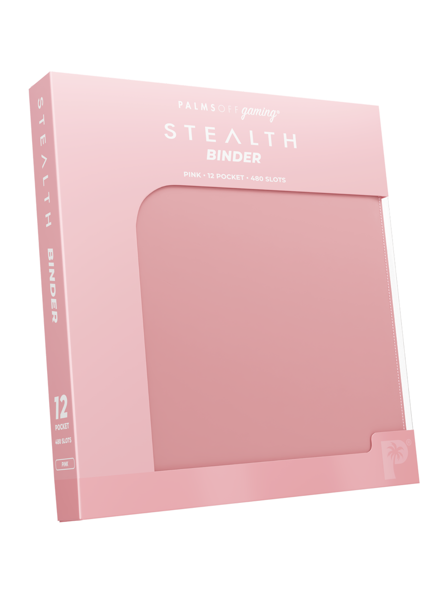 Palms Off Gaming STEALTH 12 Pocket Zip Trading Card Binder - PINK