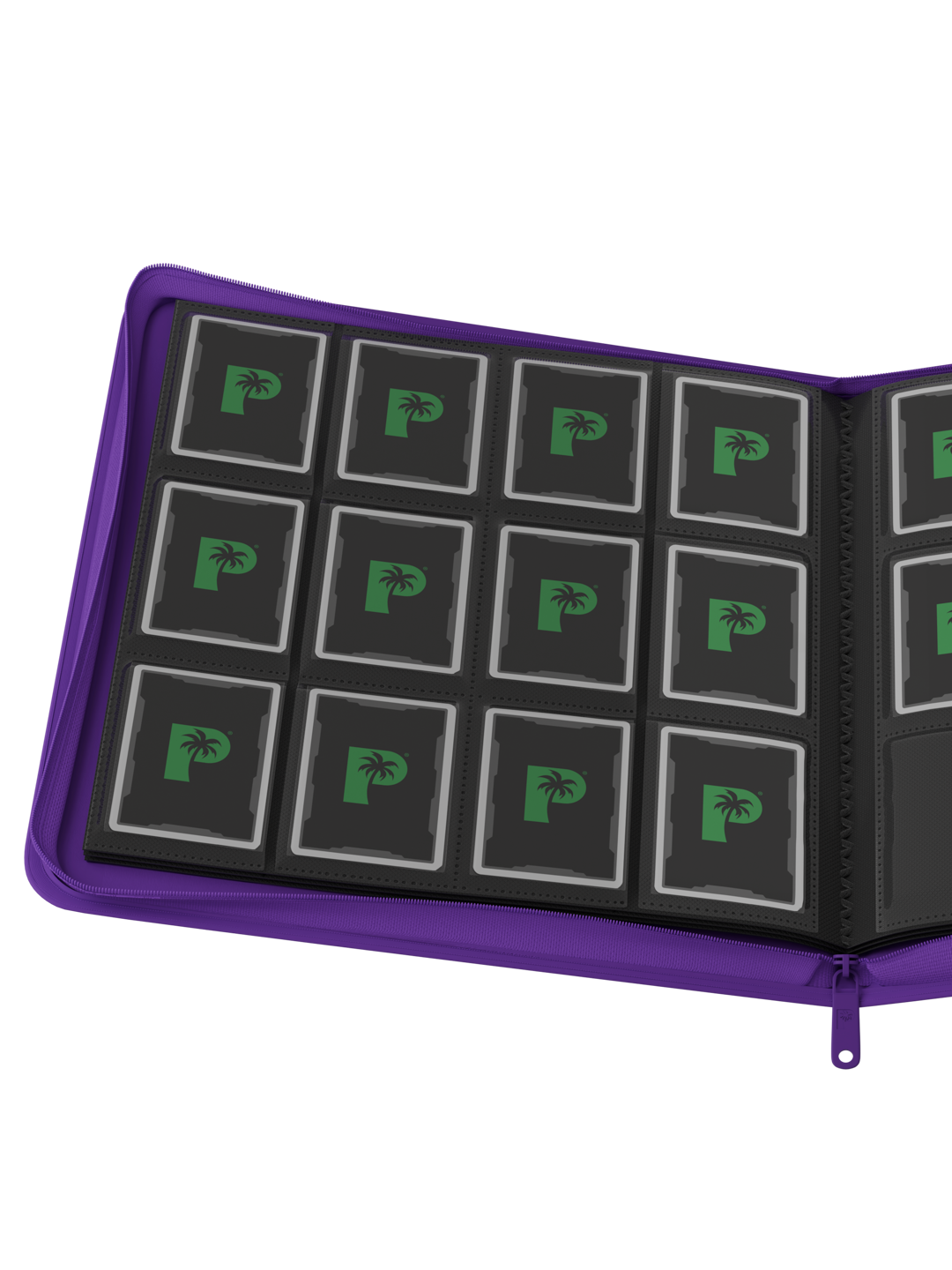 Palms Off Gaming STEALTH 12 Pocket Zip Trading Card Binder - PURPLE