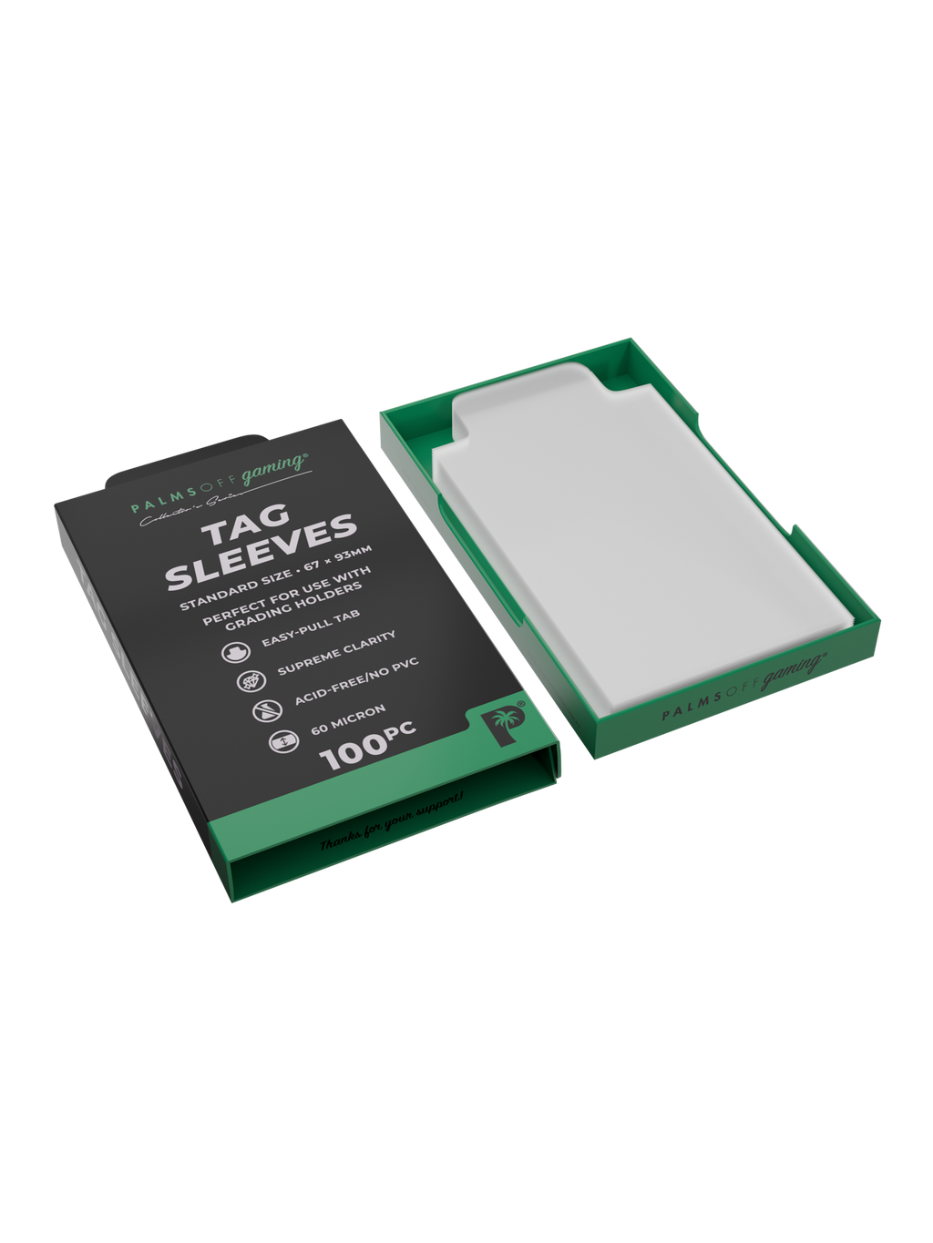 Palms Off Gaming Tag Sleeves - 100pc