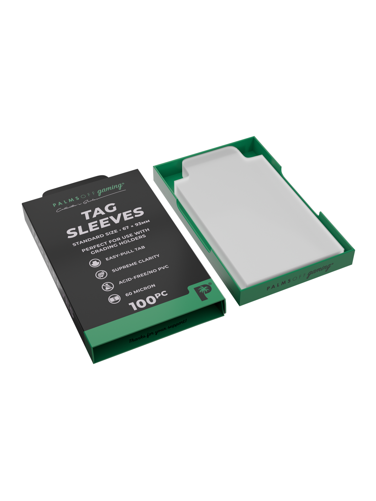 Palms Off Gaming Tag Sleeves - 100pc