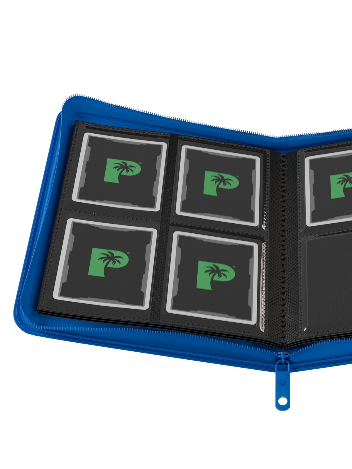 Palms Off Gaming Collector's Series 4 Pocket Zip Trading Card Binder - BLUE