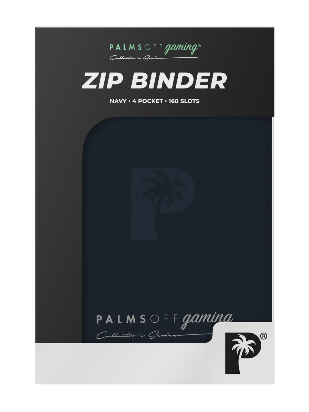 Palms Off Gaming Collectors Series 4 Pocket Zip Binder Navy