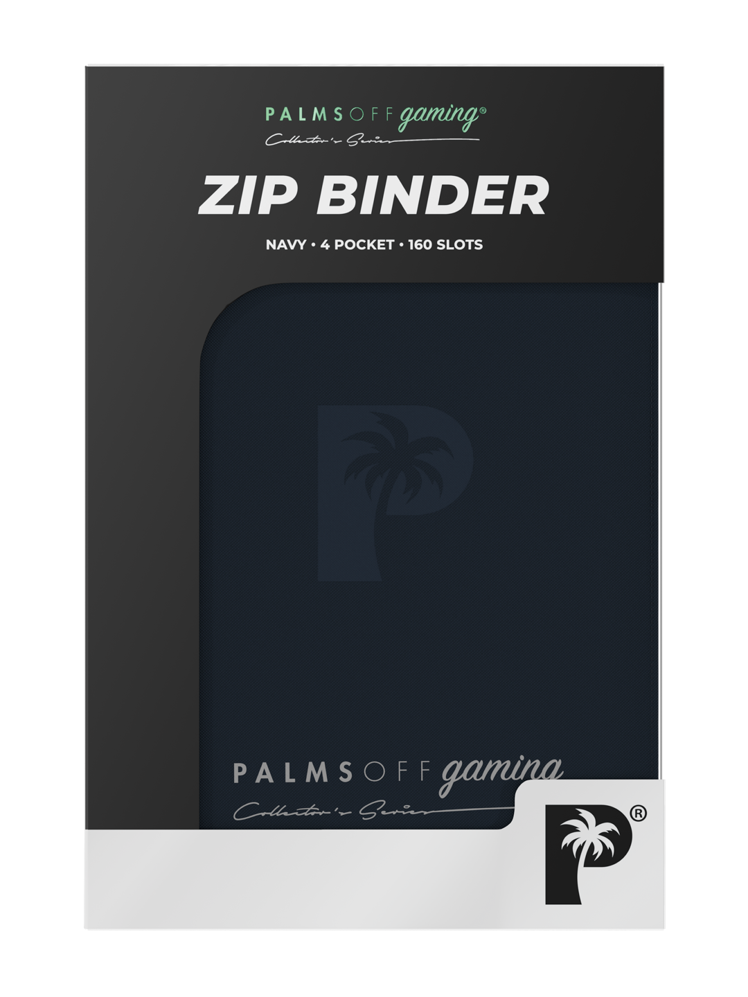 Palms Off Gaming Collectors Series 4 Pocket Zip Binder Navy