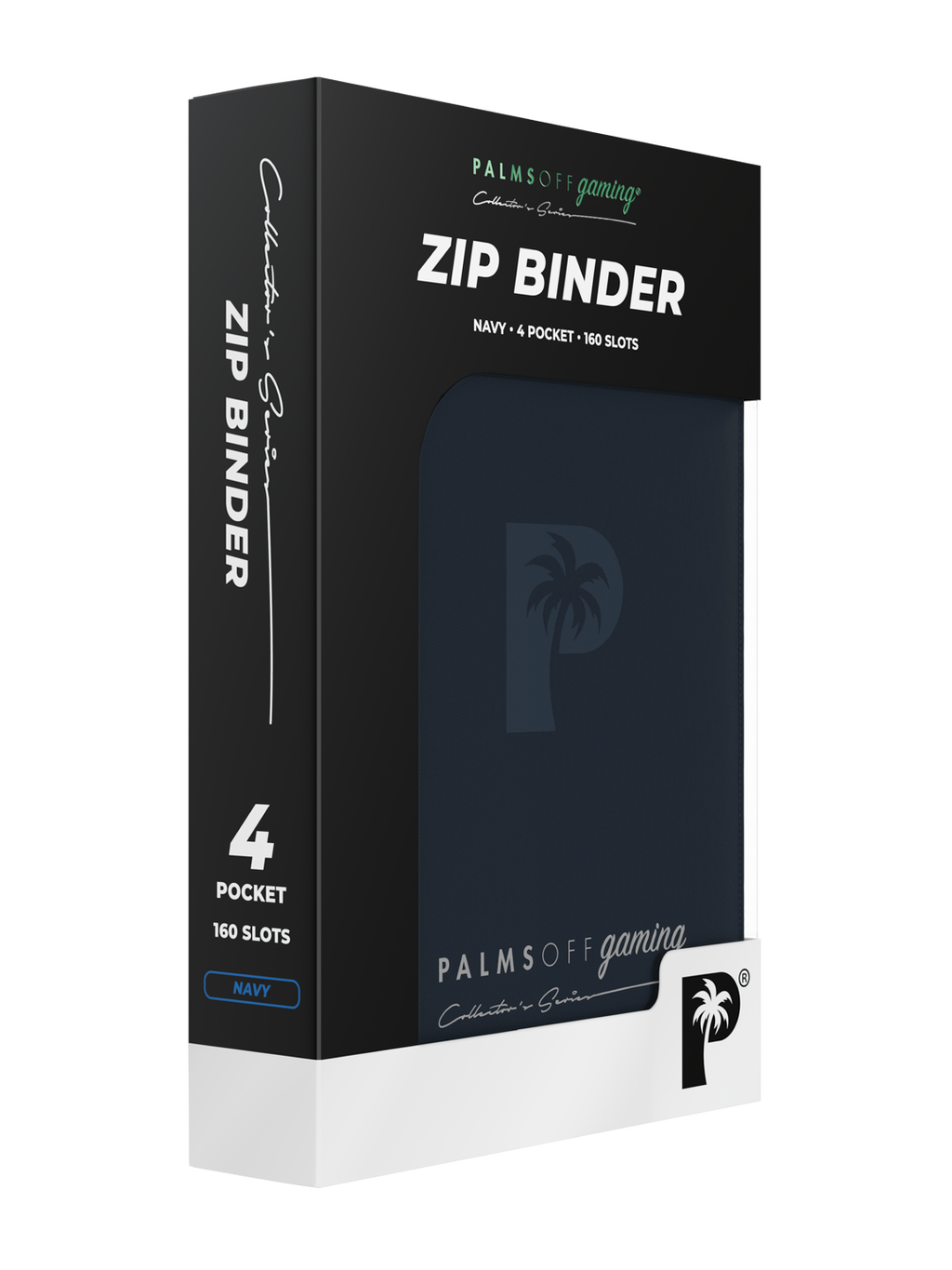Palms Off Gaming Collectors Series 4 Pocket Zip Binder Navy
