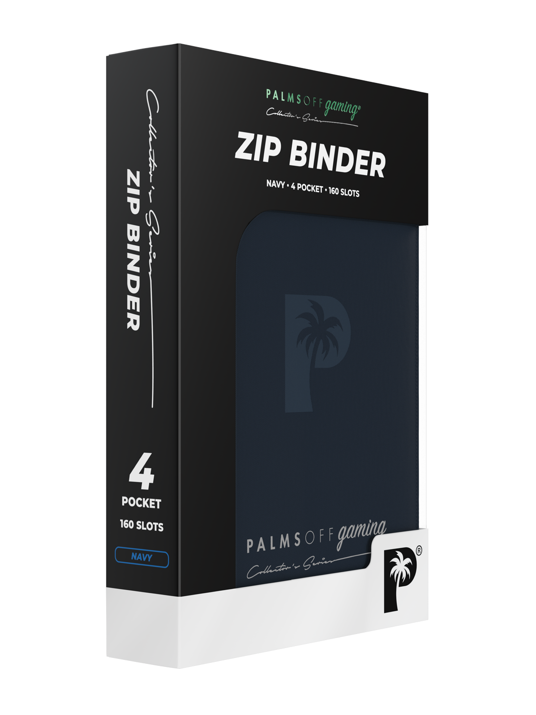 Palms Off Gaming Collectors Series 4 Pocket Zip Binder Navy