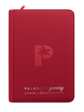 Palms Off Gaming Collector's Series 4 Pocket Zip Trading Card Binder - RED