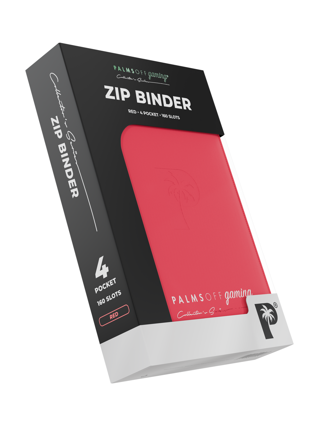 Palms Off Gaming Collector's Series 4 Pocket Zip Trading Card Binder - RED