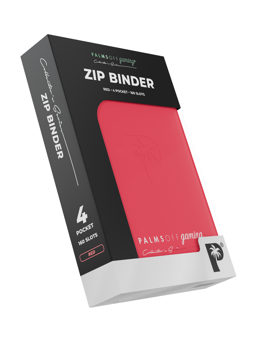 Palms Off Gaming Collector's Series 4 Pocket Zip Trading Card Binder - RED