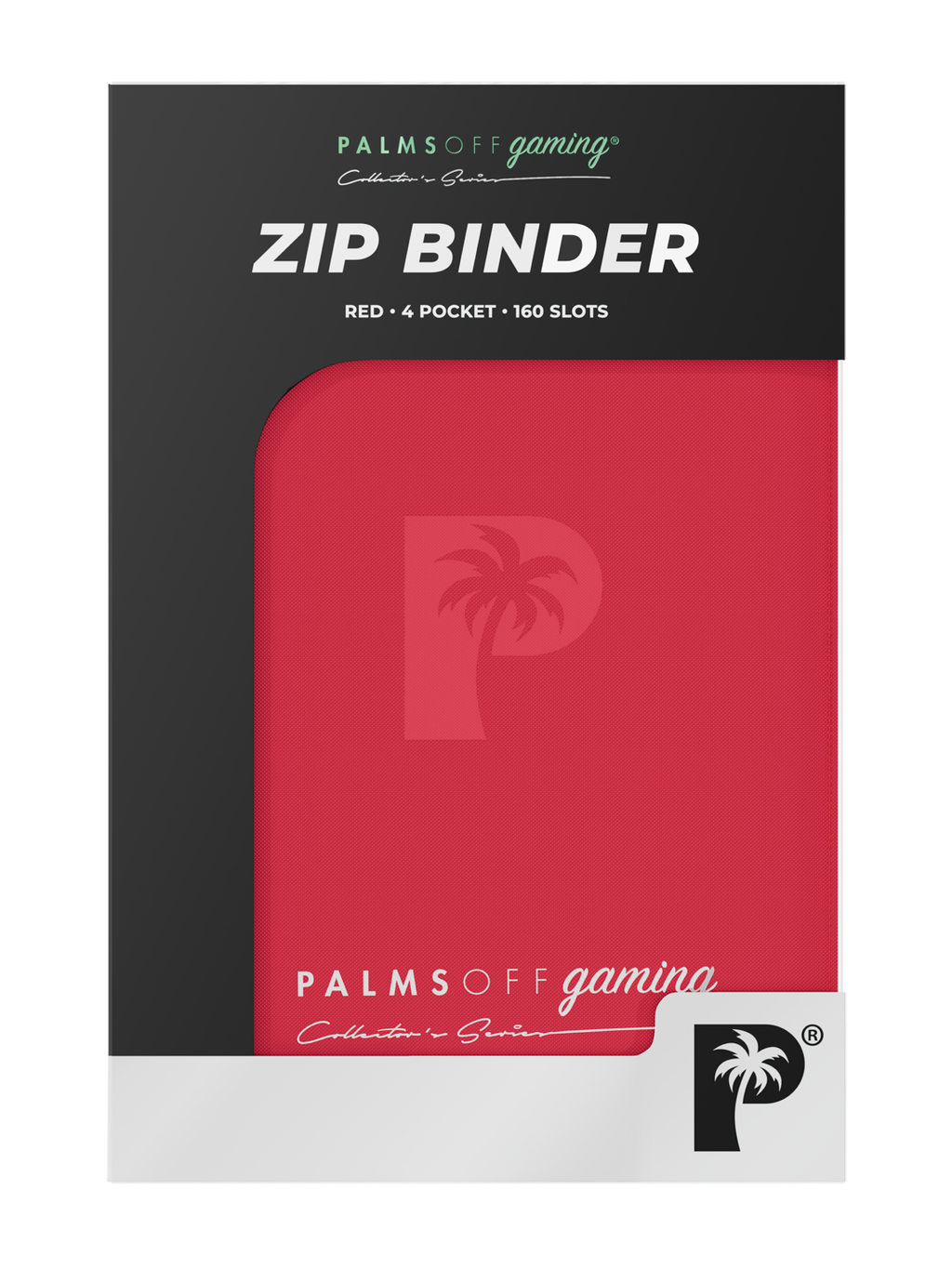 Palms Off Gaming Collector's Series 4 Pocket Zip Trading Card Binder - RED