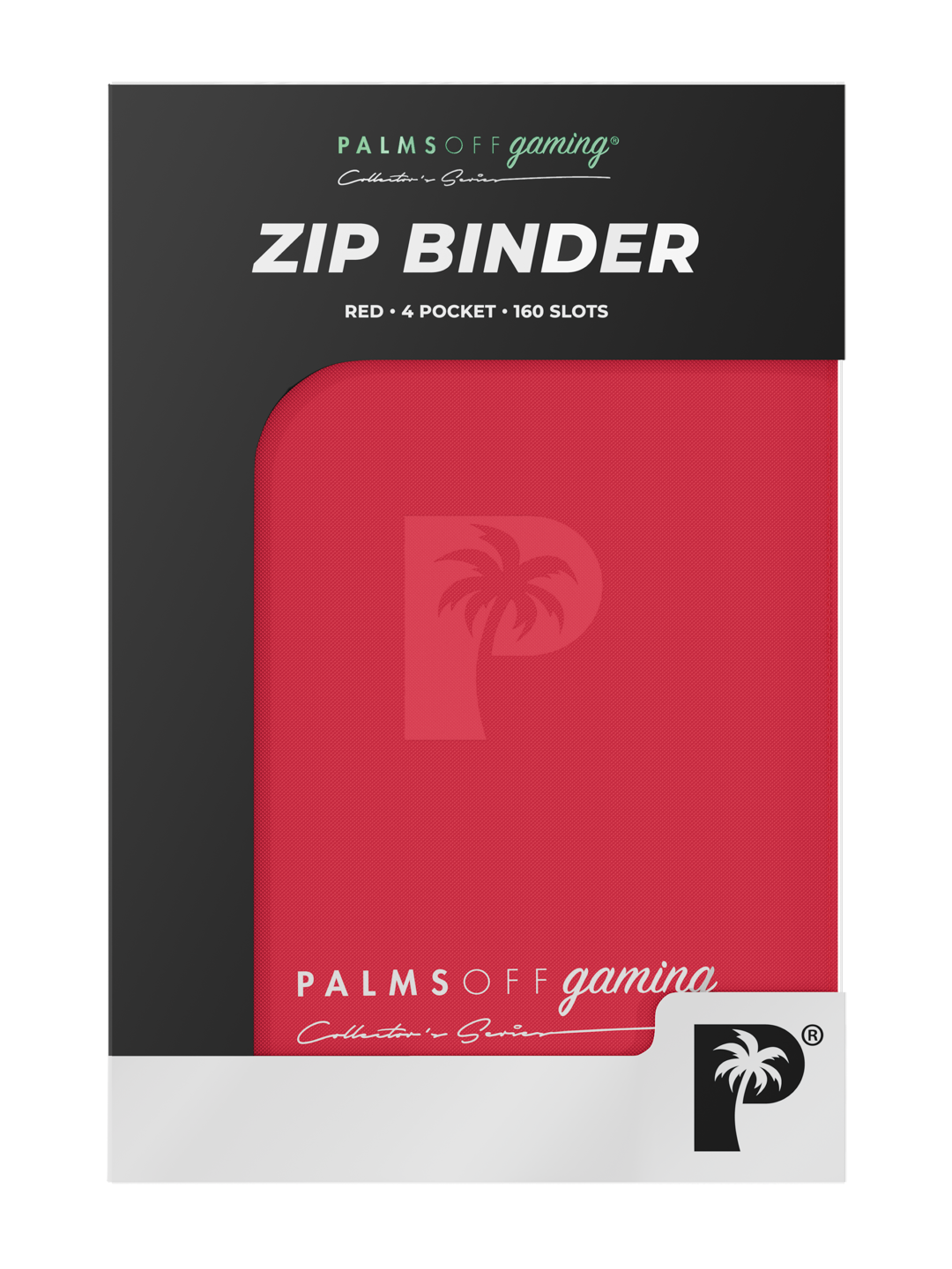Palms Off Gaming Collector's Series 4 Pocket Zip Trading Card Binder - RED
