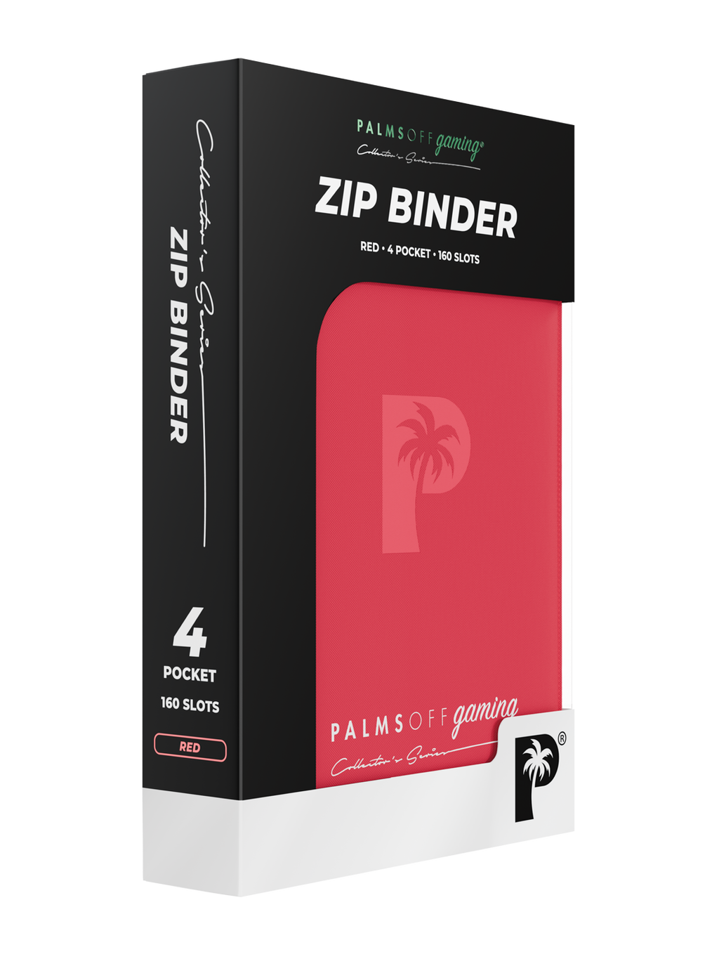 Palms Off Gaming Collector's Series 4 Pocket Zip Trading Card Binder - RED