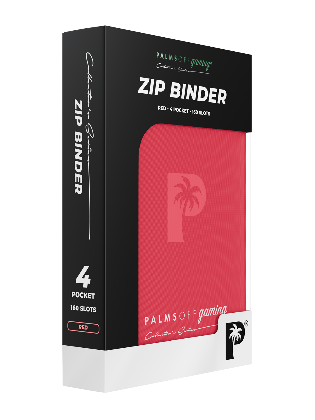 Palms Off Gaming Collector's Series 4 Pocket Zip Trading Card Binder - RED