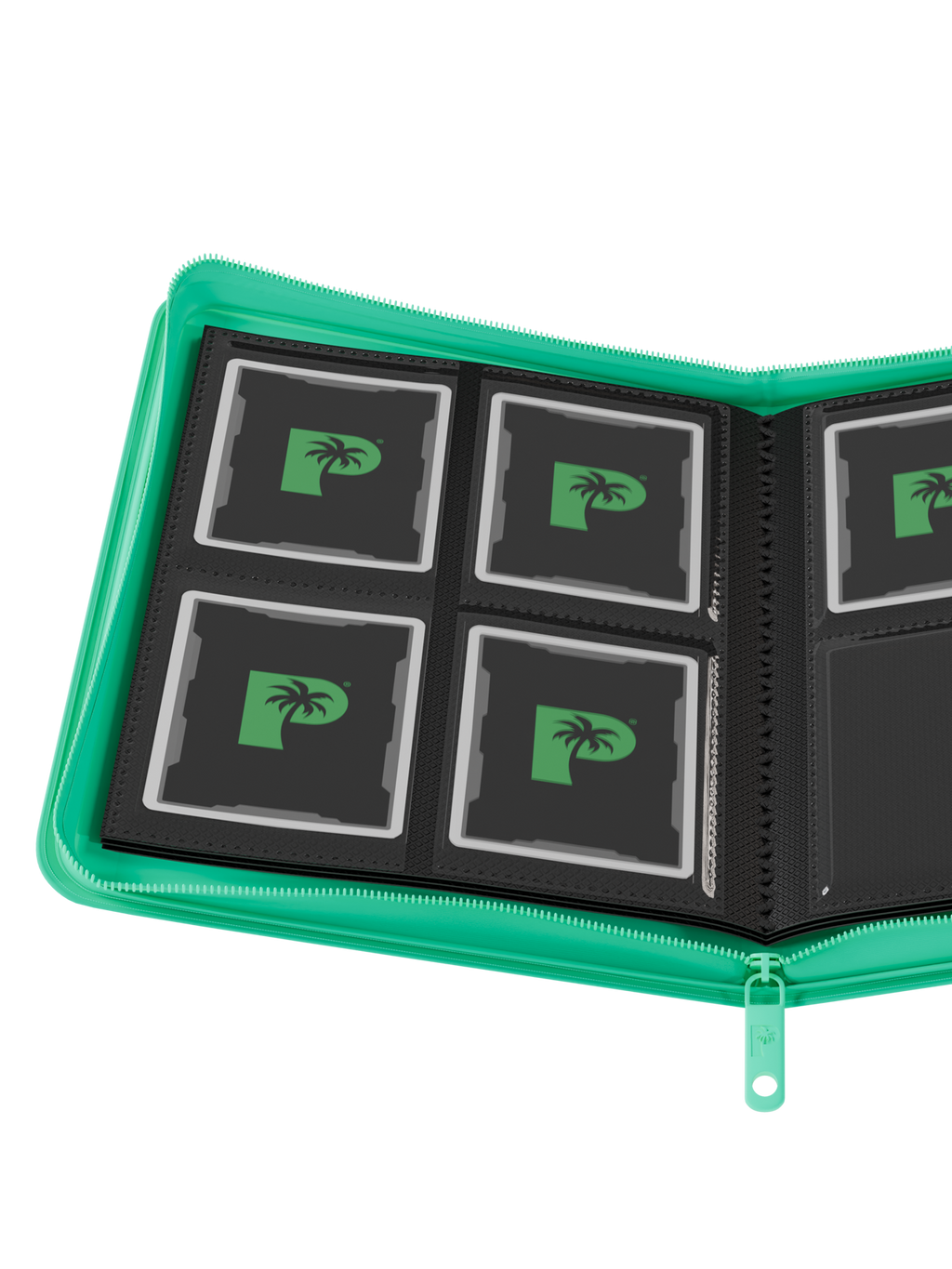 Palms Off Gaming Collector's Series 4 Pocket Zip Trading Card Binder - TURQUOISE
