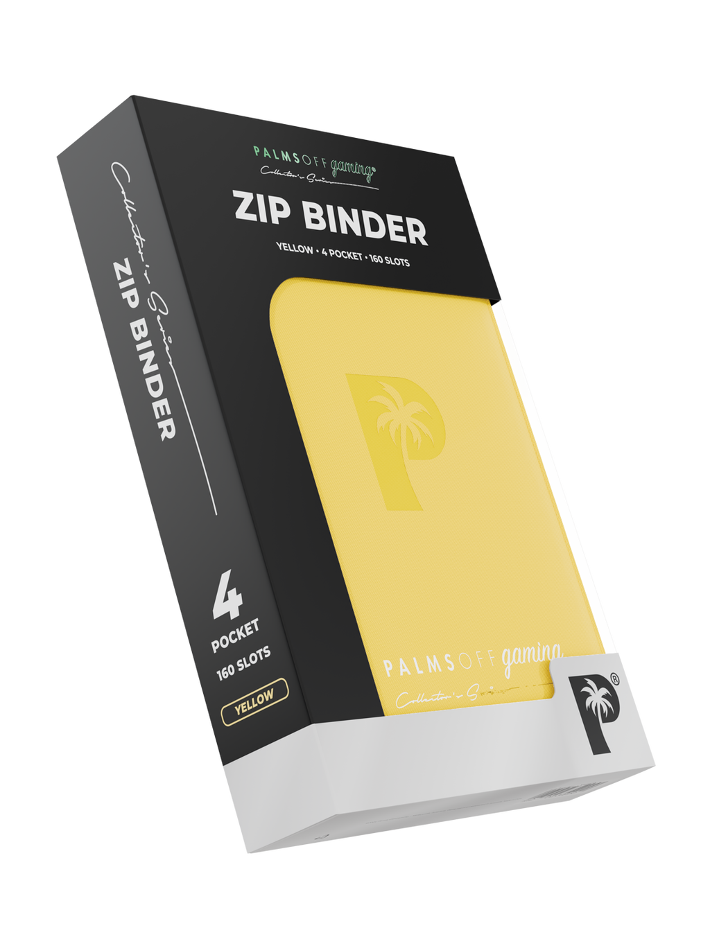 Palms Off Gaming Collector's Series 4 Pocket Zip Trading Card Binder - YELLOW