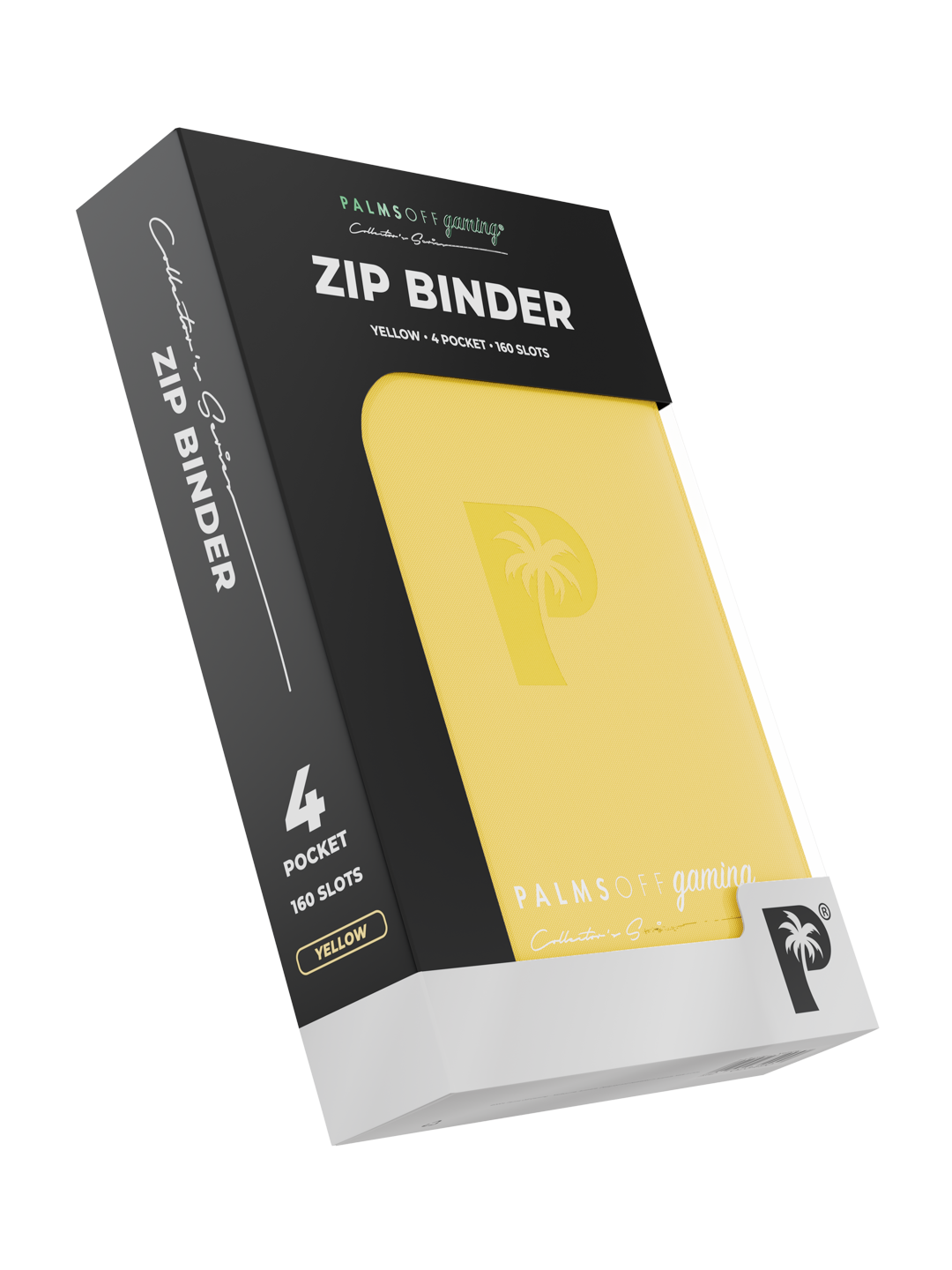 Palms Off Gaming Collector's Series 4 Pocket Zip Trading Card Binder - YELLOW