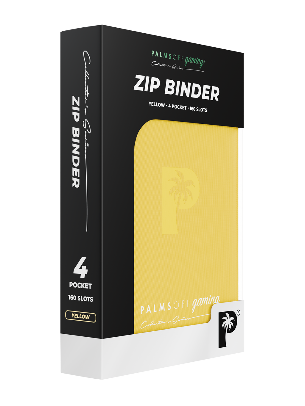 Palms Off Gaming Collector's Series 4 Pocket Zip Trading Card Binder - YELLOW