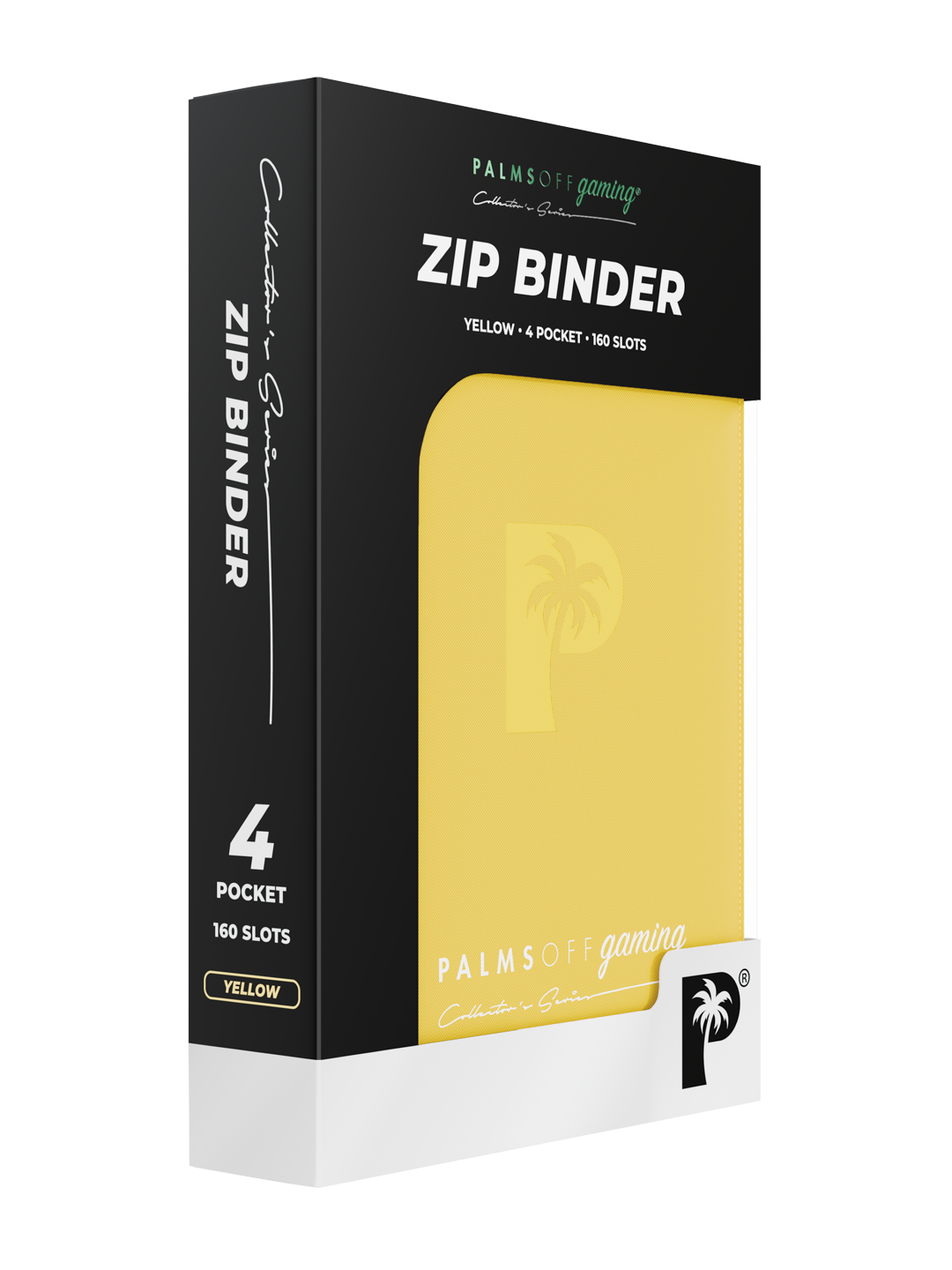 Palms Off Gaming Collector's Series 4 Pocket Zip Trading Card Binder - YELLOW
