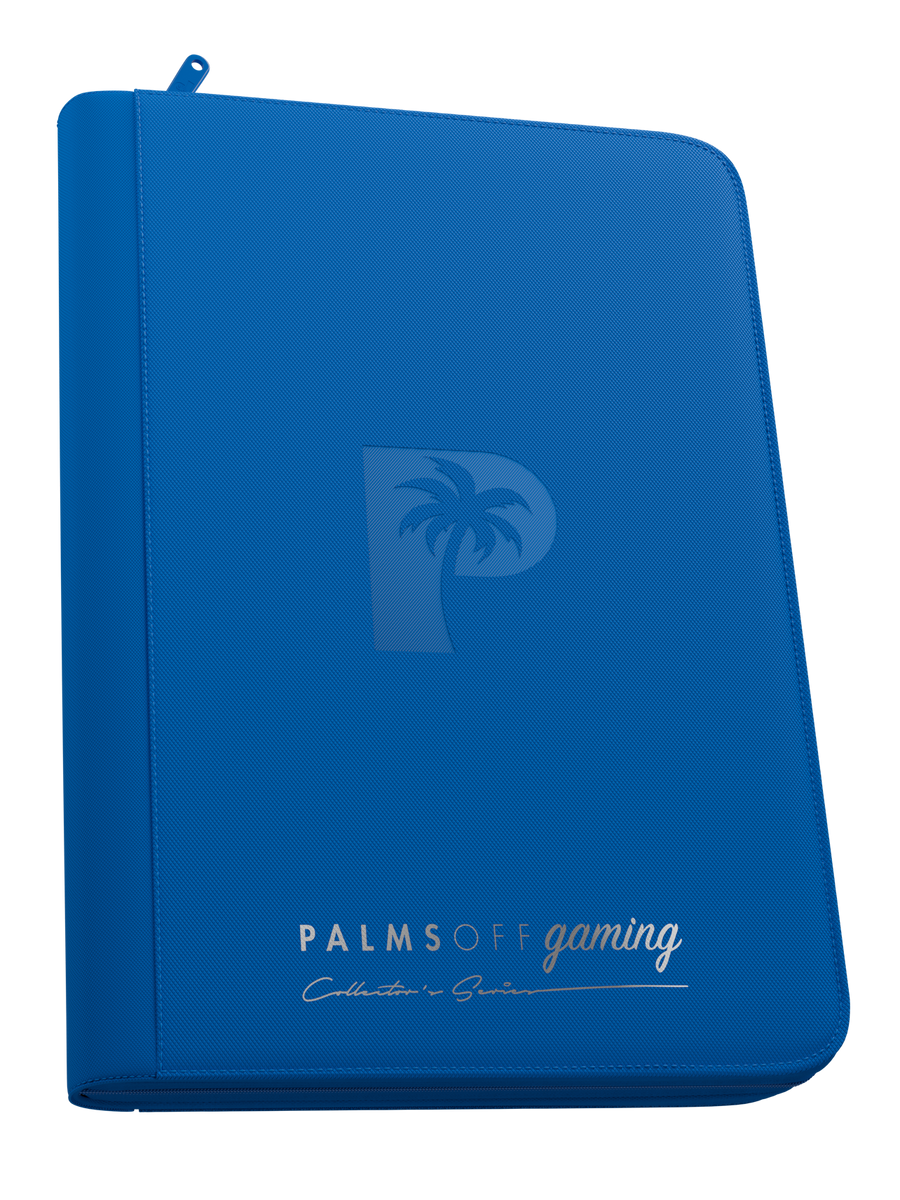 Palms Off Gaming Collector's Series 9 Pocket Zip Trading Card Binder - BLUE