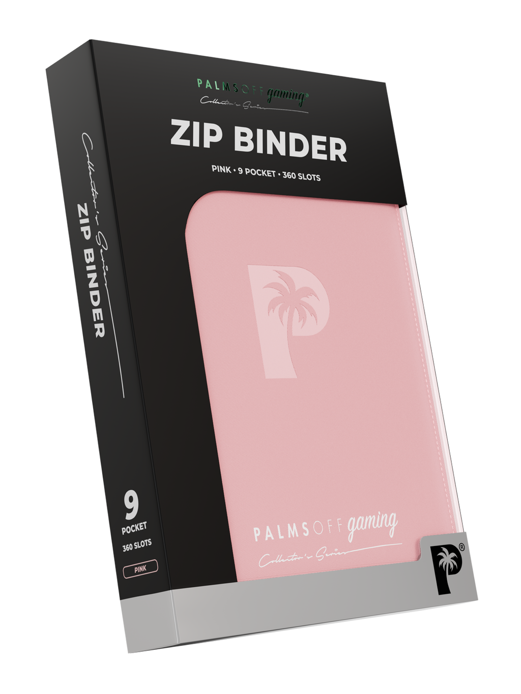 Palms Off Gaming Collector's Series 9 Pocket Zip Trading Card Binder - PINK