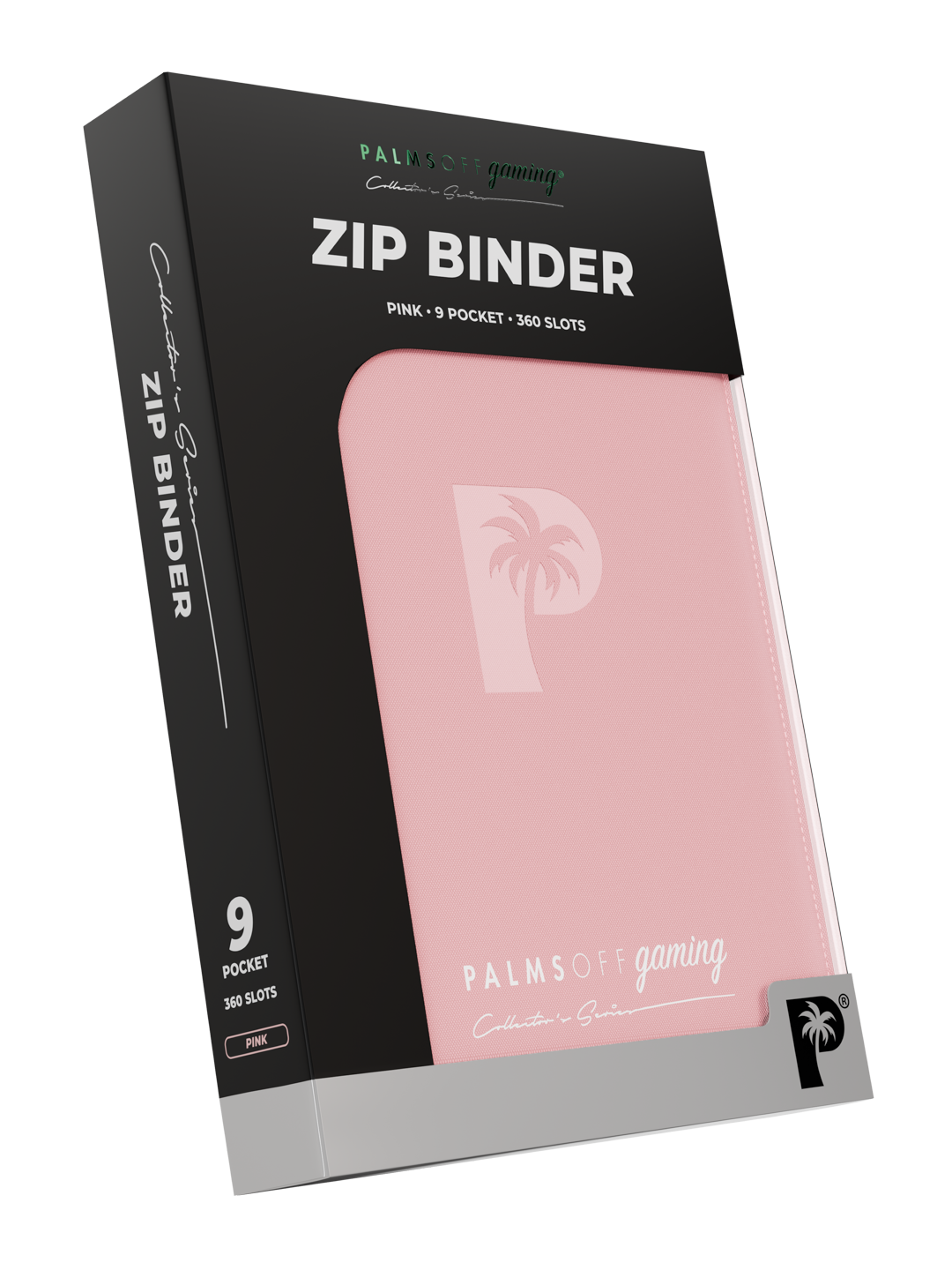 Palms Off Gaming Collector's Series 9 Pocket Zip Trading Card Binder - PINK