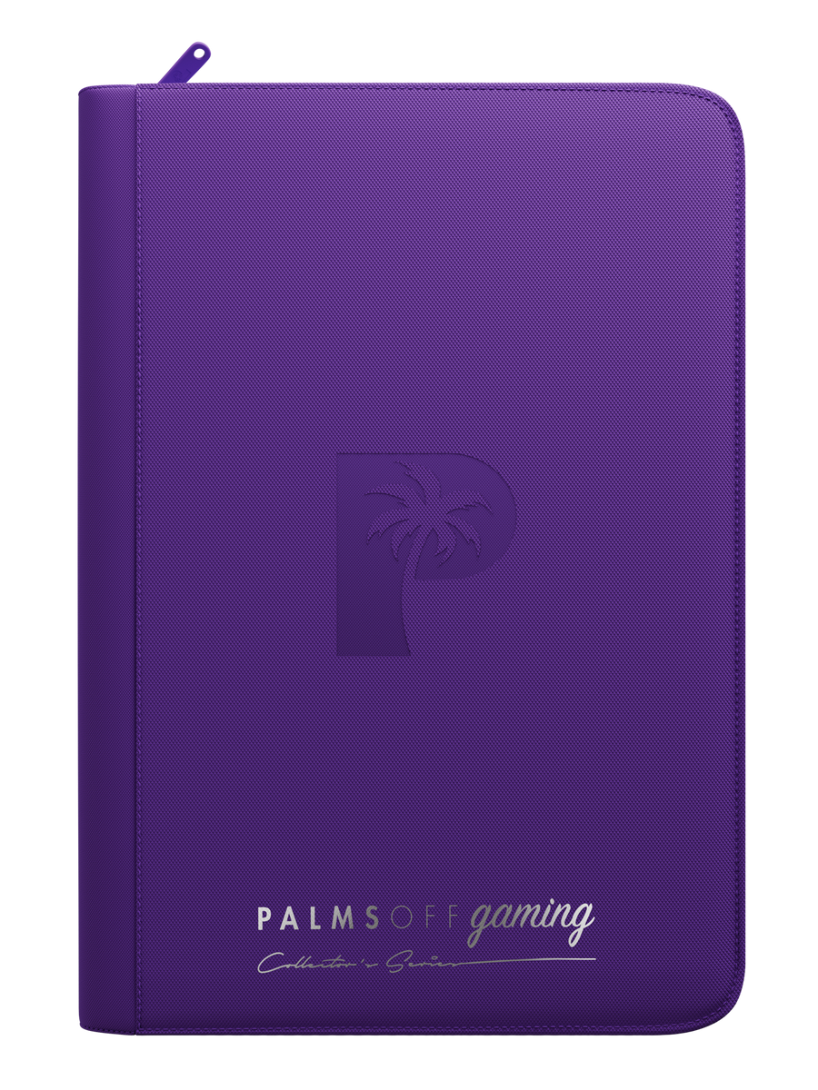 Palms Off Gaming Collector's Series 9 Pocket Zip Trading Card Binder - PURPLE