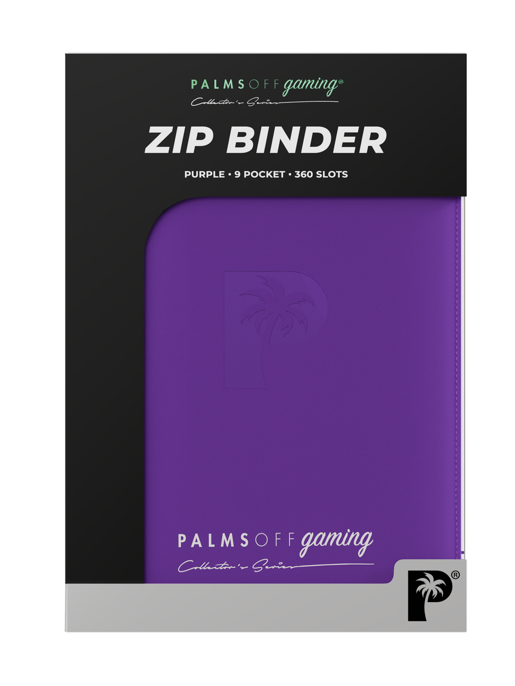 Palms Off Gaming Collector's Series 9 Pocket Zip Trading Card Binder - PURPLE