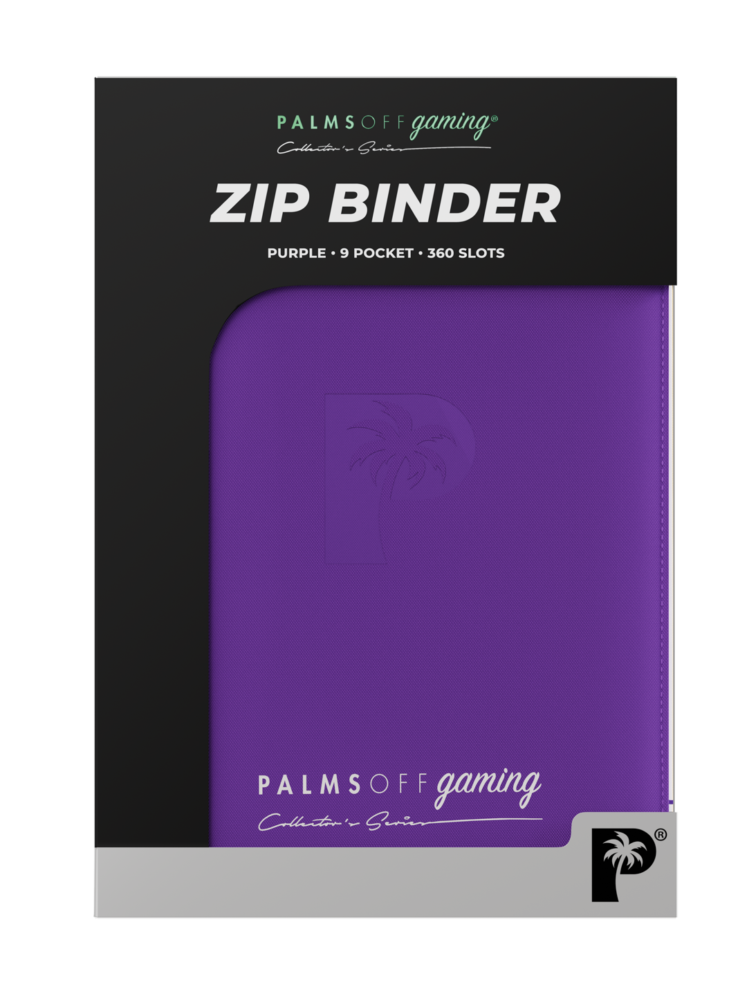 Palms Off Gaming Collector's Series 9 Pocket Zip Trading Card Binder - PURPLE
