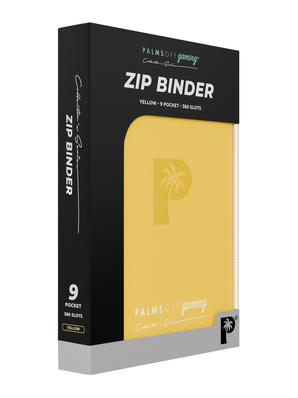 Palms Off Gaming Collector's Series 9 Pocket Zip Trading Card Binder - YELLOW