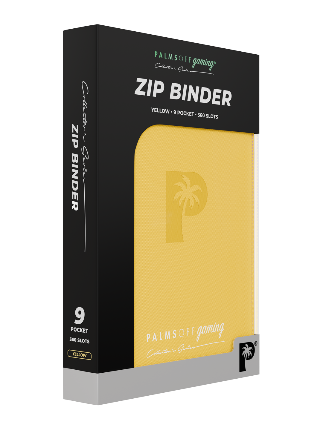 Palms Off Gaming Collector's Series 9 Pocket Zip Trading Card Binder - YELLOW