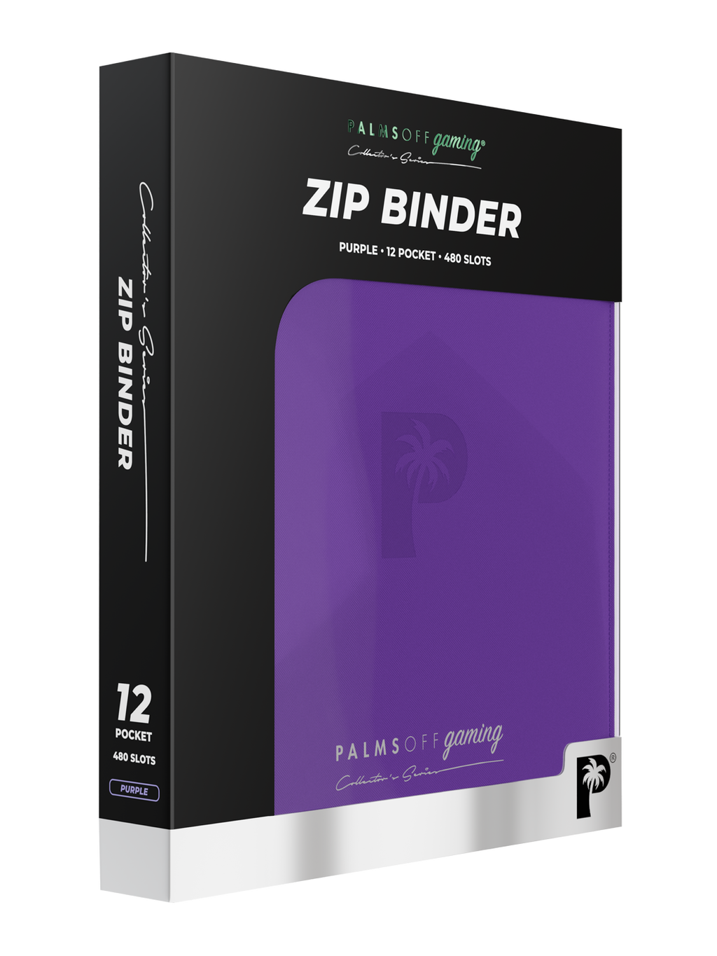 Palms Off Gaming Collector's Series 12 Pocket Zip Trading Card Binder - PURPLE