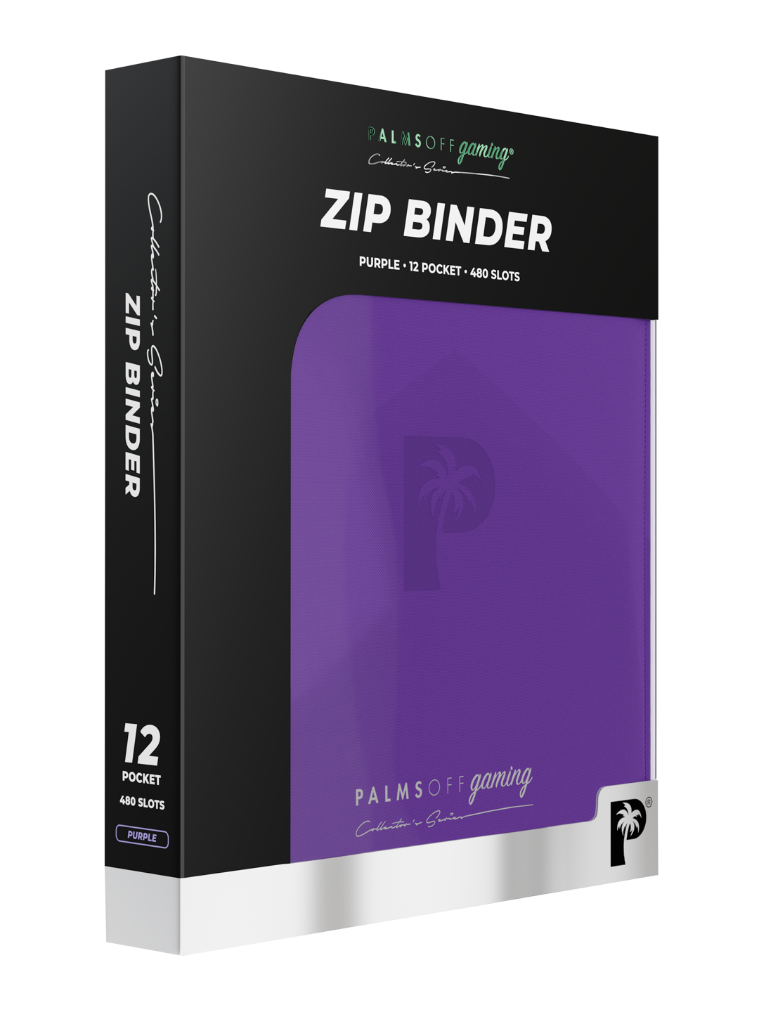 Palms Off Gaming Collector's Series 12 Pocket Zip Trading Card Binder - PURPLE