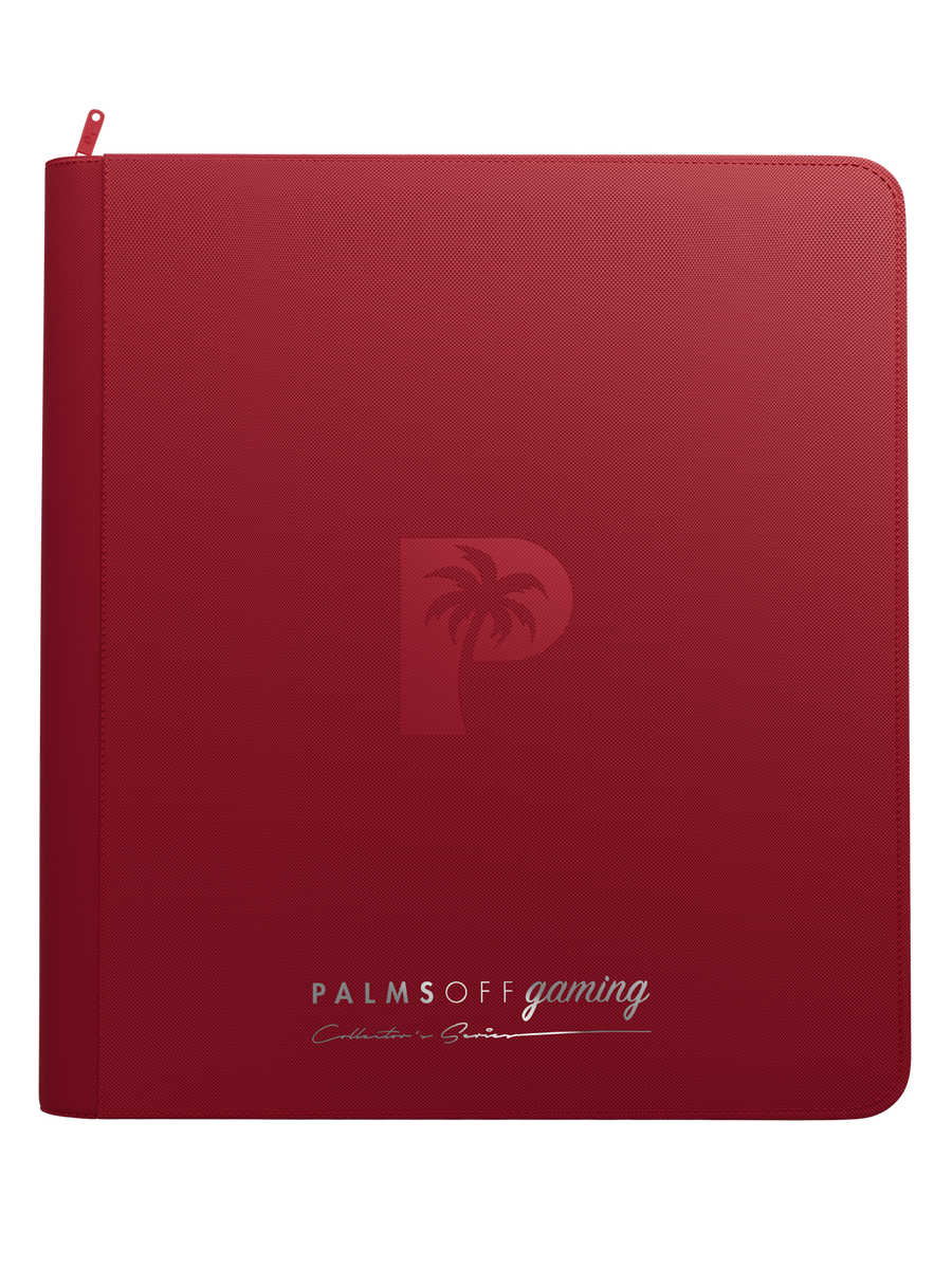 Palms Off Gaming Collector's Series 12 Pocket Zip Trading Card Binder - RED