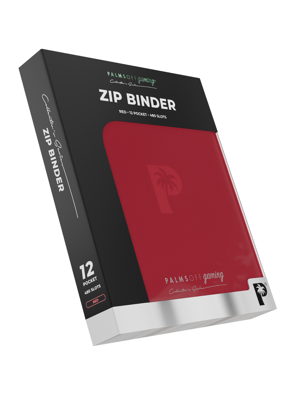 Palms Off Gaming Collector's Series 12 Pocket Zip Trading Card Binder - RED