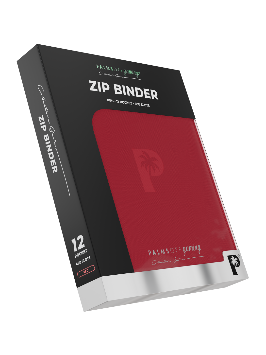 Palms Off Gaming Collector's Series 12 Pocket Zip Trading Card Binder - RED