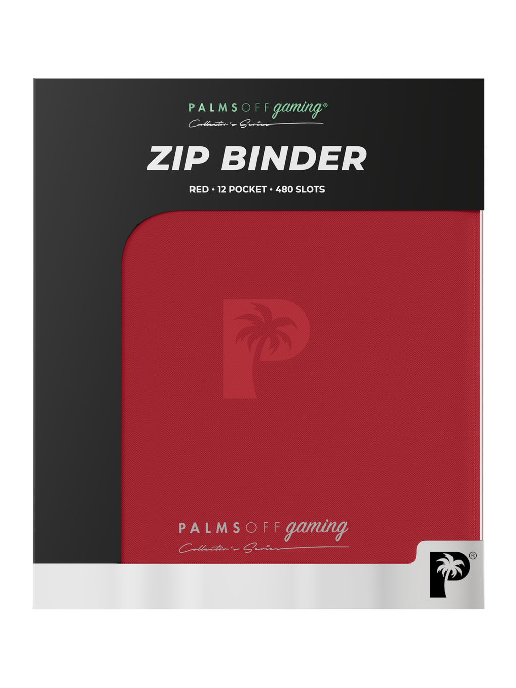 Palms Off Gaming Collector's Series 12 Pocket Zip Trading Card Binder - RED