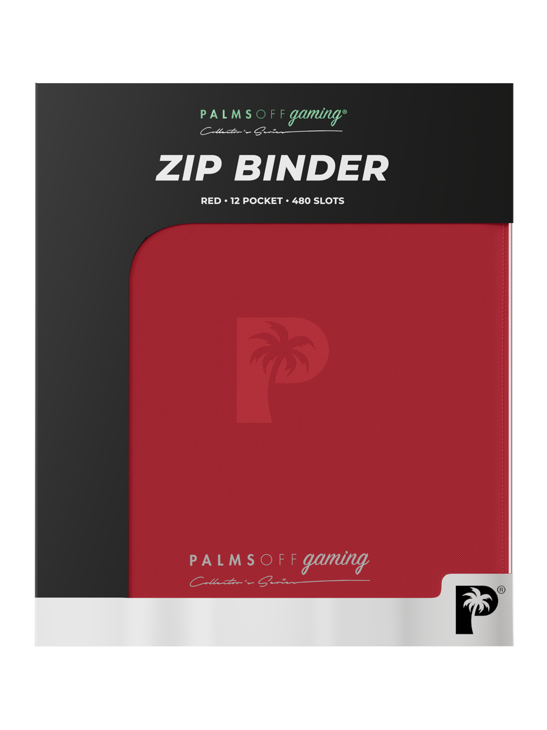 Palms Off Gaming Collector's Series 12 Pocket Zip Trading Card Binder - RED