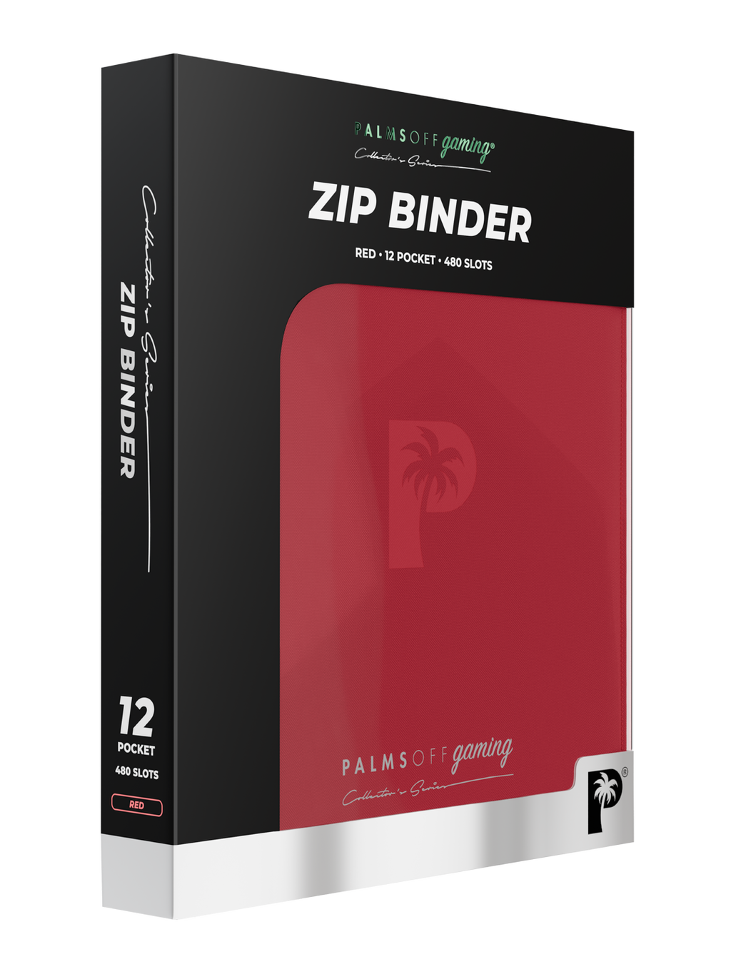 Palms Off Gaming Collector's Series 12 Pocket Zip Trading Card Binder - RED