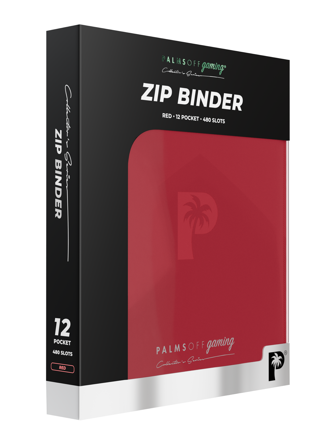 Palms Off Gaming Collector's Series 12 Pocket Zip Trading Card Binder - RED