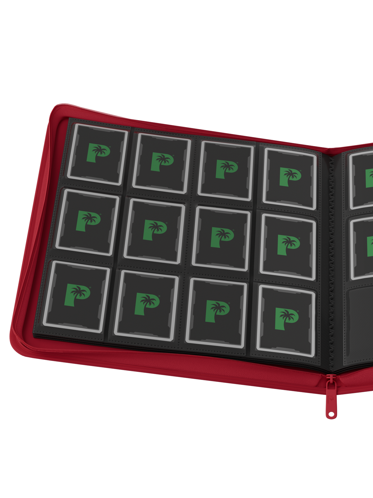Palms Off Gaming Collector's Series 12 Pocket Zip Trading Card Binder - RED
